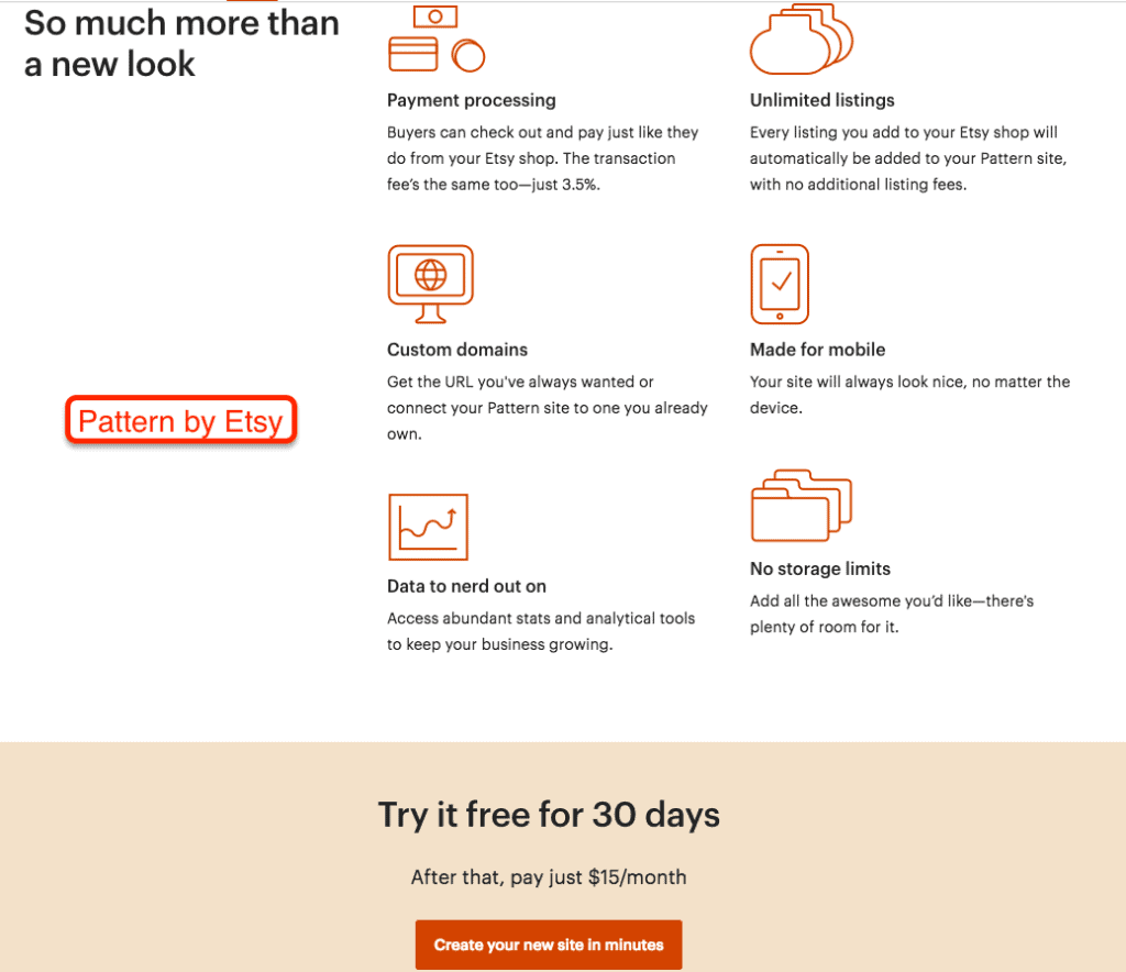 Etsy Pattern Website Builder